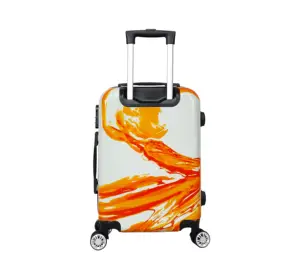Custom 28 Inch Large Capacity Lightweight Travel Suitcase Printing Pattern ABS+PC Trolley Luggage Set For Unisex
