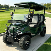 Voiturette de golf électrique 4 places, couleur de carrosserie personnalisable, batterie lithium 72V, coffre arrière supplémentaire, certifiée DOT, prête pour les États-Unis