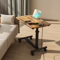 Bureau à domicile Poste de travail élévateur Bureau mobile debout Bureau d'ordinateur portable à hauteur réglable avec roulettes