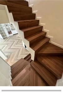 Escalera de Arco de Madera Maciza Interior Moderna Personalizada Moren, Barandilla de Madera Duradera para Salas de Estar, Hoteles y Apartamentos, Garantía de Más de 5 Años - Product Image 3