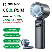 Ventilateur portable pliable REMAX RS-SF47 à refroidissement semi-conducteur 4000mAh 180° °   Ventilateur portable mini haute vitesse avec écran LED de bureau