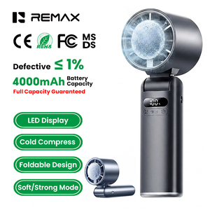 Ventilador de Mano Plegable REMAX RS-SF47 con Enfriamiento por Semiconductor, 4000mAh, 180° °   Ventilador Portátil Mini de Alta Velocidad con Pantalla LED de Escritorio - Product Image 1