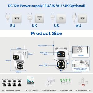 Cámara Inalámbrica con Monitor <span class=keywords><strong>de</strong></span> 10 Pulgadas, NVR <span class=keywords><strong>de</strong></span> 1 TB, <span class=keywords><strong>Sistema</strong></span> <span class=keywords><strong>de</strong></span> <span class=keywords><strong>Circuito</strong></span> <span class=keywords><strong>Cerrado</strong></span> <span class=keywords><strong>de</strong></span> Televisión para Tiendas - Product Image 6