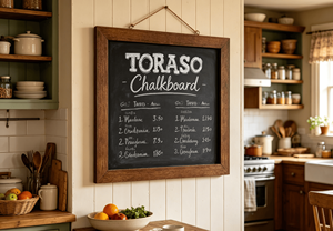 Tableau magnétique en bois de noyer rustique Addreen, tableau noir suspendu pour mariage, cuisine, bar, restaurant, menu, <span class=keywords><strong>décoration</strong></span> - Product Image 3