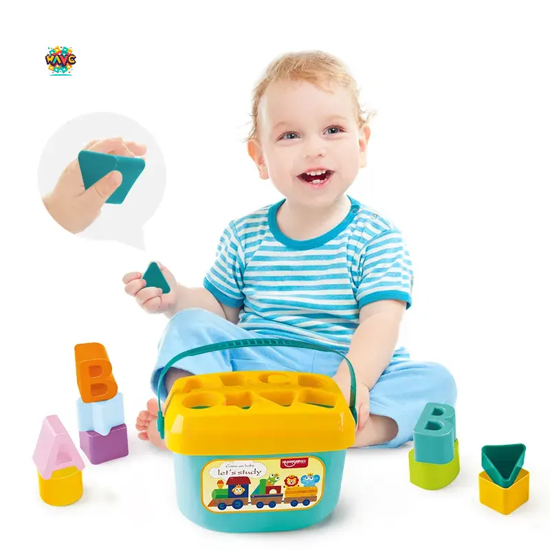 2023 heißer Verkauf Early Learn Baby Lernspiel zeug ABC und Forms tücke Baby Toy Shape Sorter mit Bausteinen