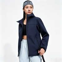 Manteau d'hiver à capuche unisexe en tissu rigide, intérieur en polaire pelucheux, coupe-vent et hydrofuge, coque extérieure durable pour les aventures en camping