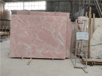 Dalles et carreaux en marbre rose naturel de haute qualité rétroéclairés pour mur de fond, marbre onyx blanc neige