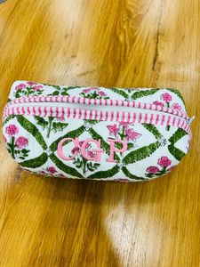 Pochette matelassée en coton fleuri faite à la main, best-seller, trousse de toilette, cadeaux pour demoiselles d'honneur, sac cosmétique pour femme grande capacité - Product Image 5