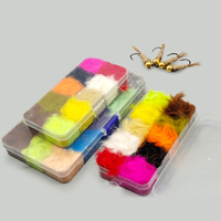 Ensemble de fibres de poil de lapin multicolores - Matériel pour la pêche à la mouche, hameçons de pêche, zonker de lapin