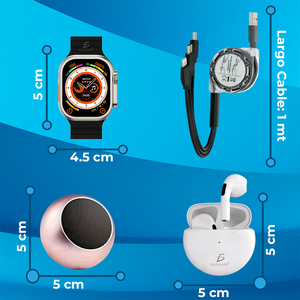 ELE-GATE Smart <b>Watch</b> Band <b>Set</b> With Earbuds Speaker And Cable For Fitness Lifestyle - Product Image 2
