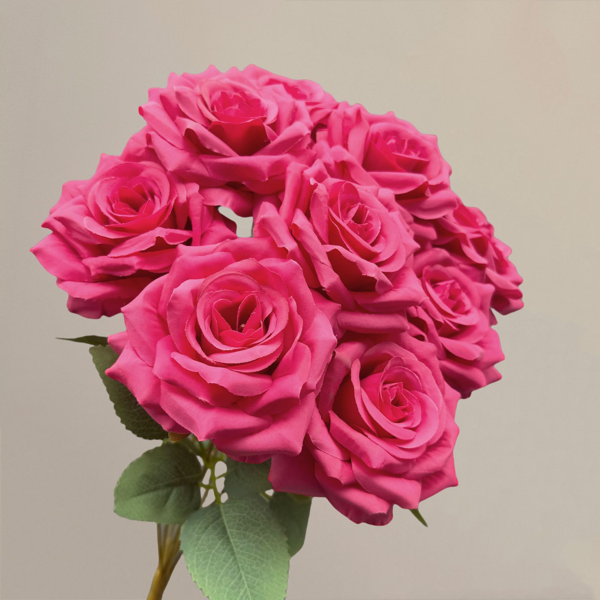 9 haces de diamantes rosa-rosa -45cm