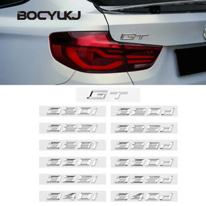 Emblema de Letras y Números Cromados Plateados <span class=keywords><strong>GT</strong></span> 320i <span class=keywords><strong>320d</strong></span> 325i 325d 330i X-Drive ABS para <span class=keywords><strong>BMW</strong></span> <span class=keywords><strong>Serie</strong></span> <span class=keywords><strong>3</strong></span> E90 E46 F30, Adhesivo para Maletero - Product Image 3