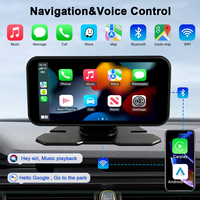 Autoradio universel avec écran tactile de 6 pouces, navigation GPS, multimédia, CarPlay sans fil, Android Auto pour télécommande DSP
