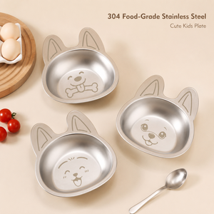 Plato de Acero Inoxidable Antideslizante con Forma de Animal de Dibujos Animados Solidus, con Diseños de Oso, Tigre, Pato y Dinosaurio para Uso Doméstico - Product Image 6