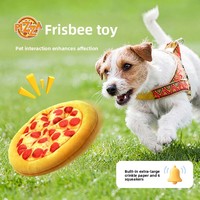 Jouet sonore interactif pour chien, en forme de pizza, résistant aux morsures et à la déchirure, pour l'entraînement et la stimulation sensorielle, jouet de simulation pour animaux de compagnie