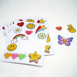 Factory Wholesale Custom Waterproof Vinyl Brand Logos PVC Stickers Funny Cartoon Character Kiss Cut Sticker Sheet Printing