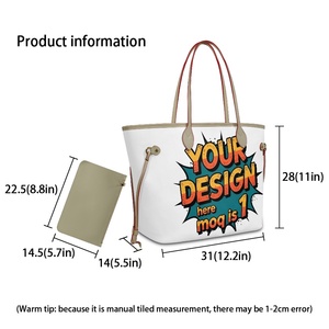 Borsa a Tracolla Personalizzabile in PU per <span class=keywords><strong>Donna</strong></span>, Pochette con Cerniera, Borsa Tote Monocolore Popolare di Grande Capacità - Product Image 6