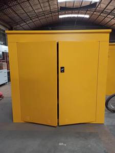 Casier de rangement pour vélos moderne, extérieur, étanche, en acier et en métal, serrure verticale d'armoire à vélo à double porte pour l'école, la salle à manger et la cuisine - Product Image 3