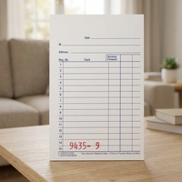 Carnet de Ventes Autocopiant 8,5x14,3 cm, 2 Feuilles, Lot de 10 Paquets de 500 Sets Numérotés Consécutivement, Bloc de Reçus Duplicata à Usage Général