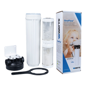 Adoucisseur d'eau domestique automatique ONEFLOW OFTWH 38 L/min avec cartouche de résine, alimentation électrique pour camping-car et voiture - Product Image 1