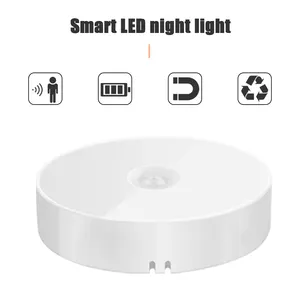 Lâmpada led de sensor de movimento, usb, recarregável, sem fio, lâmpada de parede para casa, quarto, corredor, corpo, oem