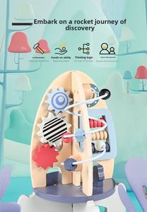 Juguete de Cohete de Madera para Niños, Modelo de Simulación Educativo <span class=keywords><strong>y</strong></span> Cognitivo para Jardín de Infancia, Multifuncional, Ensamblaje Manual, EN71 - Product Image 6