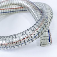 Tuyau en PVC renforcé de fil d'acier, flexible et durable, pour la ventilation industrielle, les pompes submersibles et l'extraction de carburant