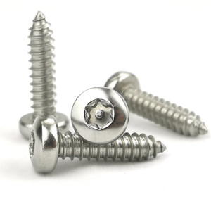 Vis autotaraudeuses en acier inoxydable 304 à tête ronde avec goupille, M2 M3 M5 M6, vis à tête Torx, système métrique, fourniture directe d'usine - Product Image 1