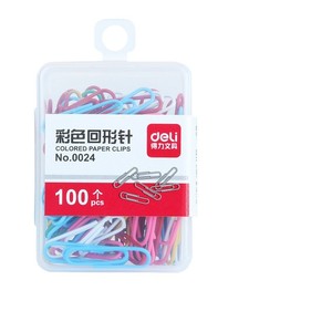 Deli Colored Paperclips 50 Mm Metal Office U Shaped <b>Clips</b> For Document Organization - Product Image 3