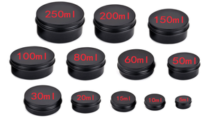 Boîte en aluminium ronde mate noire, <span class=keywords><strong>blanche</strong></span>, dorée, argentée, rose de 5 ml, 10 ml, 15 ml, 30 ml, 50 ml, 100 ml, contenant métallique pour parfum ou cire capillaire - Product Image 3