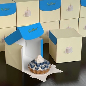 Sunshine Recyclable White Cardboard Cake <b>Box</b> with clear Window Wedding Cake <b>Box</b> Cake Packaging <b>Box</b> - Product Image 2