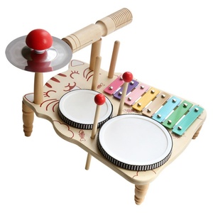 Children's Early Education Percussion Instrument Multifunctional <b>cat</b> Music Table Drum Stand Wooden Enlightenment <b>Toy</b> 8 Scales - Product Image 5