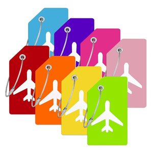 Wholesales Custom Sublimation Blank Personalized Travel <b>Name</b> PVC Luggage Bag <b>Tags</b> Logo - Product Image 1