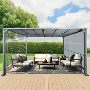 Volledig Aluminium Dubbele Platte Schuifdeur Luifel Groot Buiten Tuinhuisje Tuinhuisje Tent Tuinhuisje Tuin - Product Image 6