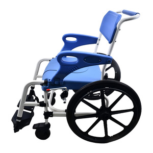 <b>Commode</b> Wheelchair For Elderly Aluminum Alloy Folding With Flip Up Armrests And Mobile <b>Chair</b> For Disabled Patients - Product Image 2