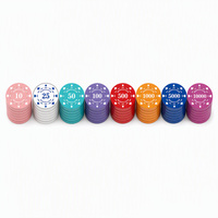 Keramik Poker Chips Sublimasi 10g Logo Kustom Grosir Massal Permainan Papan Profesional 39mm 43mm Set Tahan Lama Premium