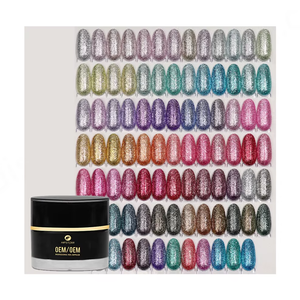 Esmalte de Gel Brillante Platino de Marca Privada Hipsterr, Esmalte de Gel Colorido con Destellos Platino para Salón de Uñas Profesional - Product Image 1