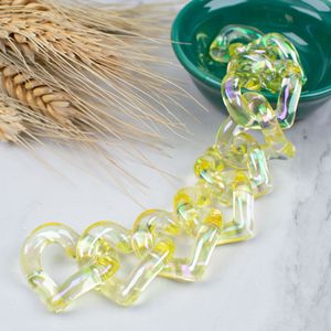 Chaîne à maillons en acrylique en forme de cœur DIY 21*19mm, accessoires <span class=keywords><strong>pour</strong></span> bracelets, boucle de chaîne cœur Mabel, ceintures de sac DIY - Product Image 4