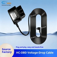 Kit de Cableado OBD con Puertos USB C para Cámara de Coche, Modo de Estacionamiento con Protección de Bajo Voltaje, Detección ACC, Adaptador de Corriente OBD a USB