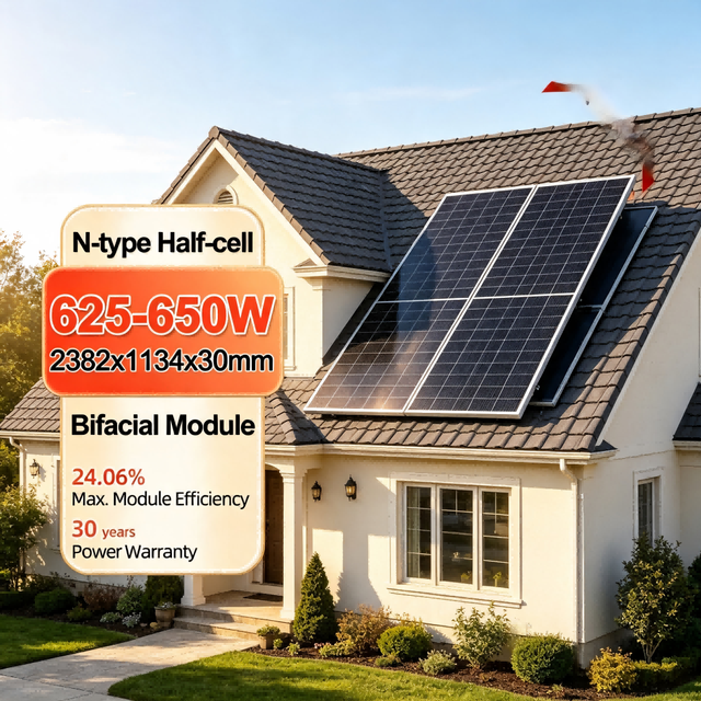 Bifacial Solar Panel Solar Panel Kit 650W N Type TOPCON PV Module Solar Panels Solar System Solar Panels 550w