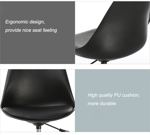 Tabourets de <span class=keywords><strong>bar</strong></span> scandinaves réglables avec fonction inclinable, pivotants à 360 degrés, en plastique, écologiques, pour la maison, le bureau, l'hôtel, la salle à manger - Product Image 2