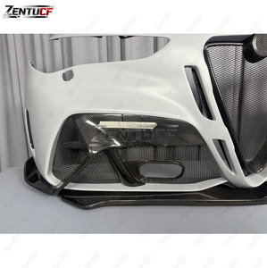 Parachoques Delantero de Fibra de Carbono Compatible con <span class=keywords><strong>Alfa</strong></span> Romeo Stelvio 949, Estilo GTAm Modificado, Kit de Parachoques de Fibra de Carbono - Product Image 4