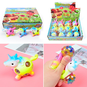 Balle anti-stress créative licorne colorée avec perles éclatantes et balle de raisin pour garçons et filles - Product Image 4