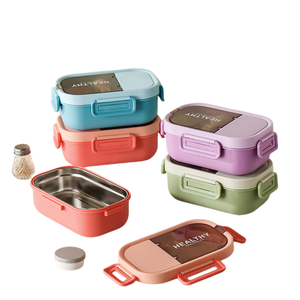 Cartoon 304 Stainless Steel Compartmentalized <b>Lunch</b> <b>Box</b> - Children's Portable Light Food Salad Fruit Meal <b>Box</b> <b>Lunch</b> <b>Box</b> - Product Image 1