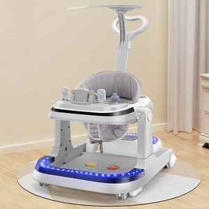 Marche-bébé <span class=keywords><strong>électrique</strong></span> télécommandé avec jambes en forme de O, lumières et musique / Trotteur musical roulant pour tout-petits - Product Image 1