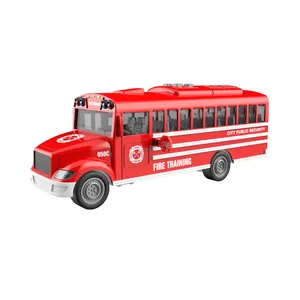 1:16 fricção grande carro modelo de brinquedo, ônibus escolar com luz e música para crianças