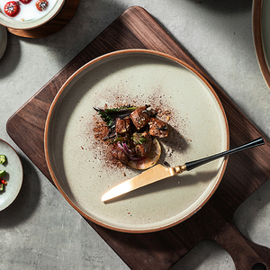 Juego de Platos de Porcelana Pintados a Mano con Motivos de Naturaleza Vajilla para Restaurante Temático Hotel Banquetes y Eventos Platos de Cerámica - Product Image 3