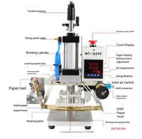 Machine d'estampage à chaud WT-QS90 gaufrage de logo personnalisé pour PVC cuir PU et papier feuille d'or cuir gaufré Machine