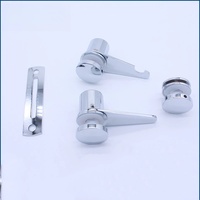 Serrure de porte en cuivre sans poinçon, serrure de porte de douche, serrure de salle de bains, accessoire de salle de bains, serrure à levier