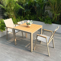 Fauteuil d'extérieur en textilène avec accoudoirs en aluminium WPC, résistant aux intempéries, pour hôtel, villa, café - Fournisseur direct usine